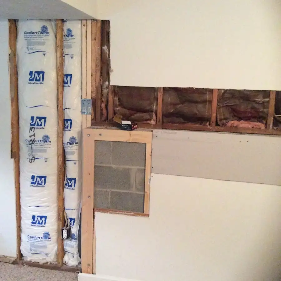 Wall insulation replacement during Structural Drying in West Haven